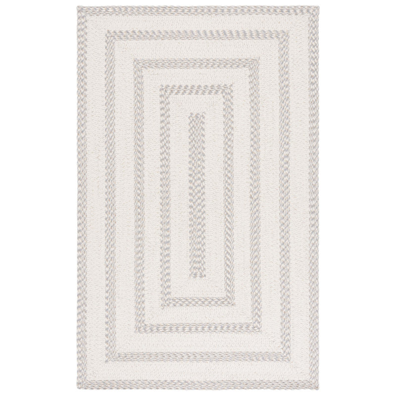 Braided 821 Area Rug In Ivory / Grey, Rectangle 6' x 9'