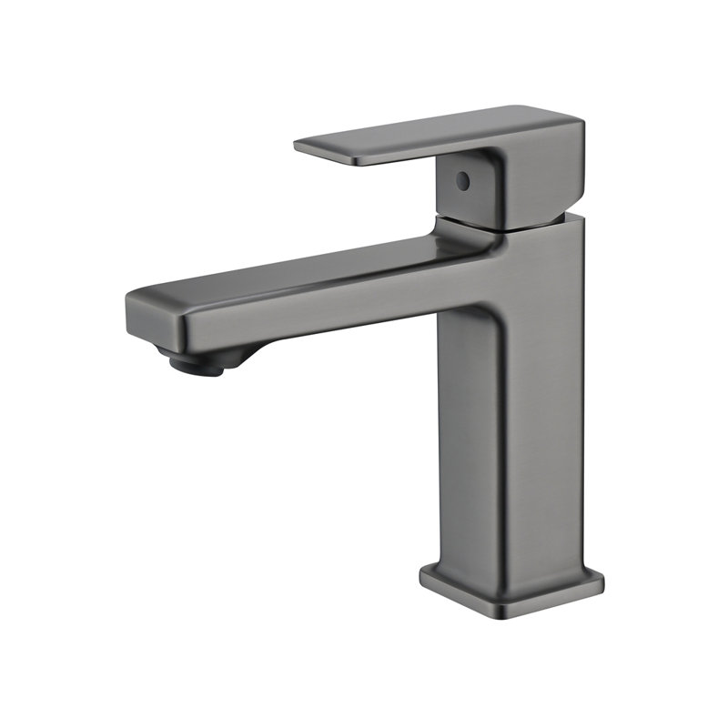 Single Hole Bathroom Faucet with Easy Installation and Corrosion-Resistant Finish for Modern Laundry and Vanity Sinks, Gray