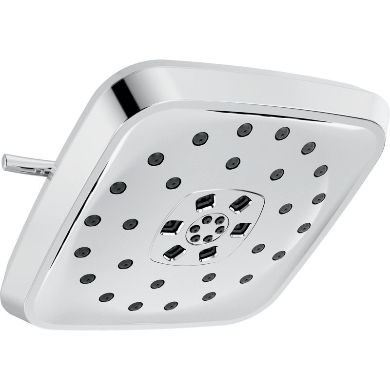 4-Setting Multi Function Fixed Shower Head with H2Okinetic Technology, Chrome