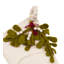 Hand Felted Wool Christmas Stocking - Mistletoe on Cream