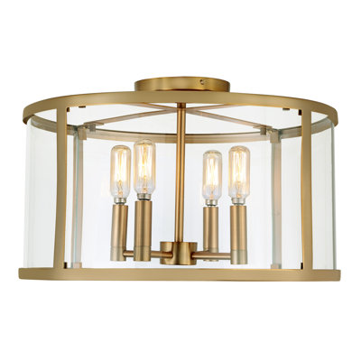Evan Glass Semi Flush Mount