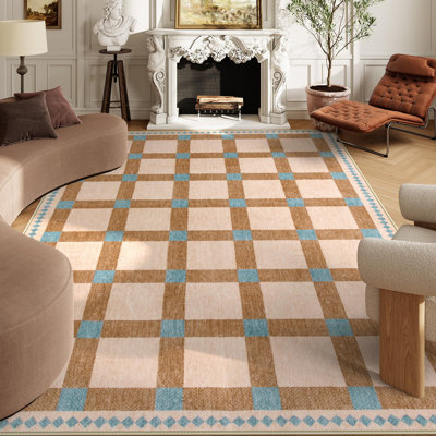 Tapis à motifs géométriques modernes et résistants aux taches Vilena