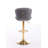 Set Of 2  Bar Stools,With Chrome Footrest And Base Swivel Height Adjustable Mechanical Lifting Velvet And Golden Leg Simple Bar Stool-42349568