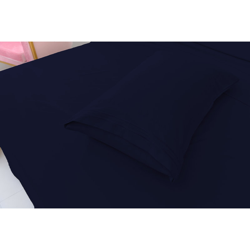 1800 Rayon from Bamboo Sheet Set, Split King, Navy