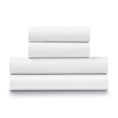  Ensemble de draps 500 fils en satin de coton 500 fils (4 pièces)