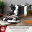 Autocuiseur en acier inoxydable de 6,3 pte MAGEFESA Star Belly - Base à induction complète, acier inoxydable 18/10, système de sécurité triple, compatible avec toutes les surfaces de cuisson, 8 PSI-12358471
