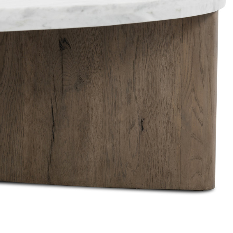 Toli Marble Coffee Table, Light Gray/Brown