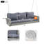 Balancelle en osier 69 po avec chaines et coussins 69 po-911689348-911689351