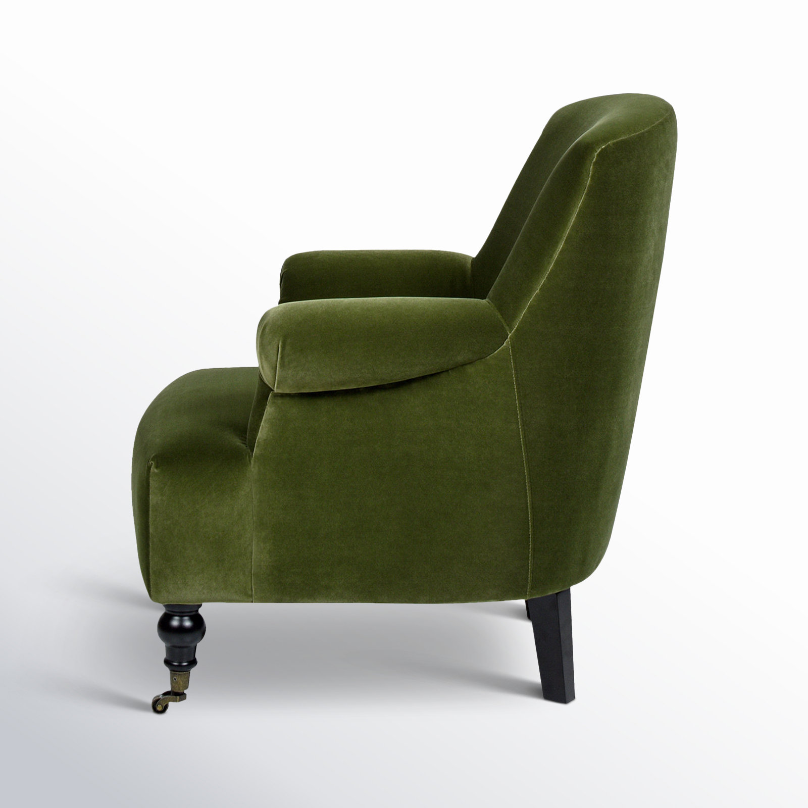 Naine Velvet Armchair, Olive Green Velvet