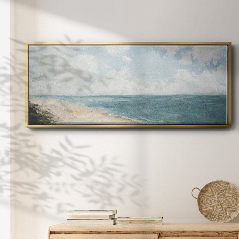 Vue sur la plage - toile encadrée, H 24 po x l 60 po