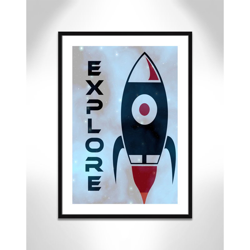 Explorer l’espace, H 36,5 po x l 26,5 po x P 0,63 po, Encadré de boîte noir