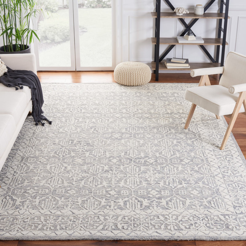 Tapis oriental en laine et coton touffeté à la main Pezanetti, Rectangle 8 pi x 10 pi