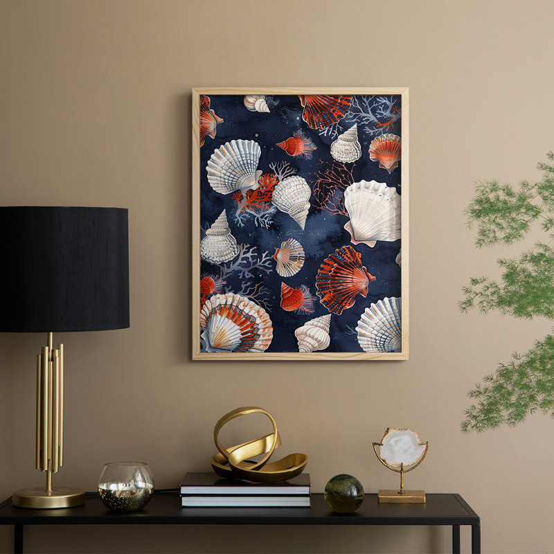 NAUTICAL Series CECV III, reproduction d'art encadrée - bois massif, H 15 po x l 12 po