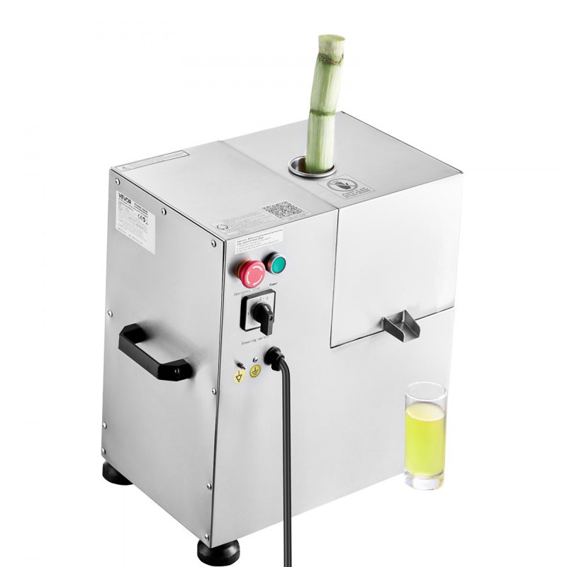 Commercial Sugar Cane Juicer, 800W Electric Sugarcane Juicer Machine with 661LBS/H High Output, 4 Stainless Steel Rollers, Sugar Cane Press Juice Extractor Squeezer for Home/Commercial Use