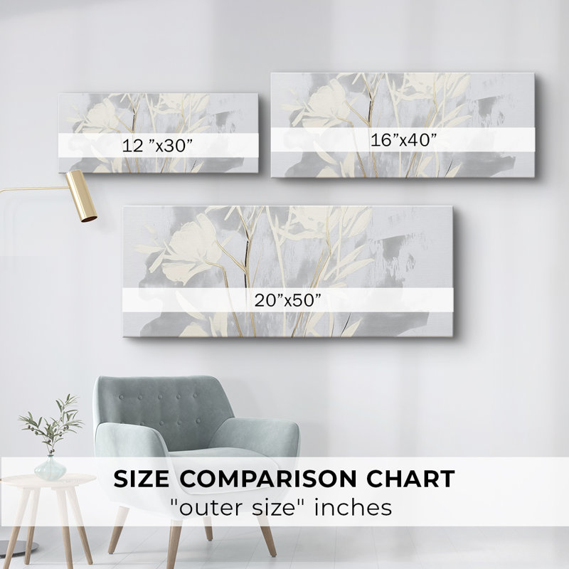 Botanical Series-CCCLXI- Toile tendue avec châssis - Prêt à être accroché, H 12 po x l 30 po