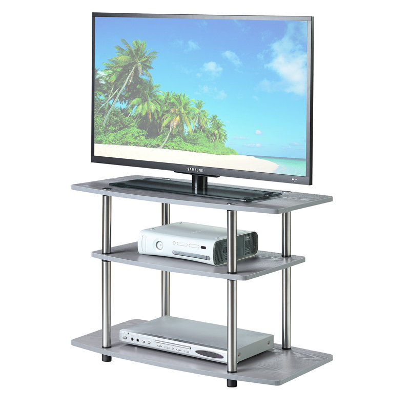 Edwin TV Stand for TVs up to 32", Gray/Silver