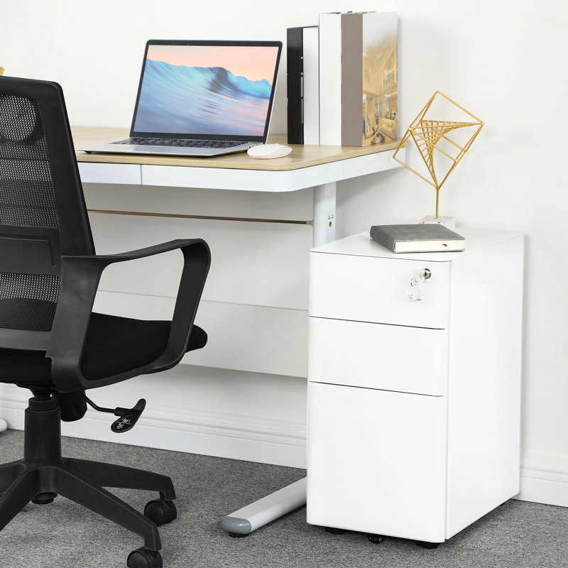 3 Drawer Filing Cabinet, White