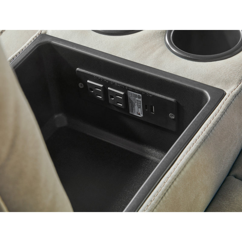 Canapé modulaire inclinable électrique 7 pièces Alleyna, Tahoe brouillard