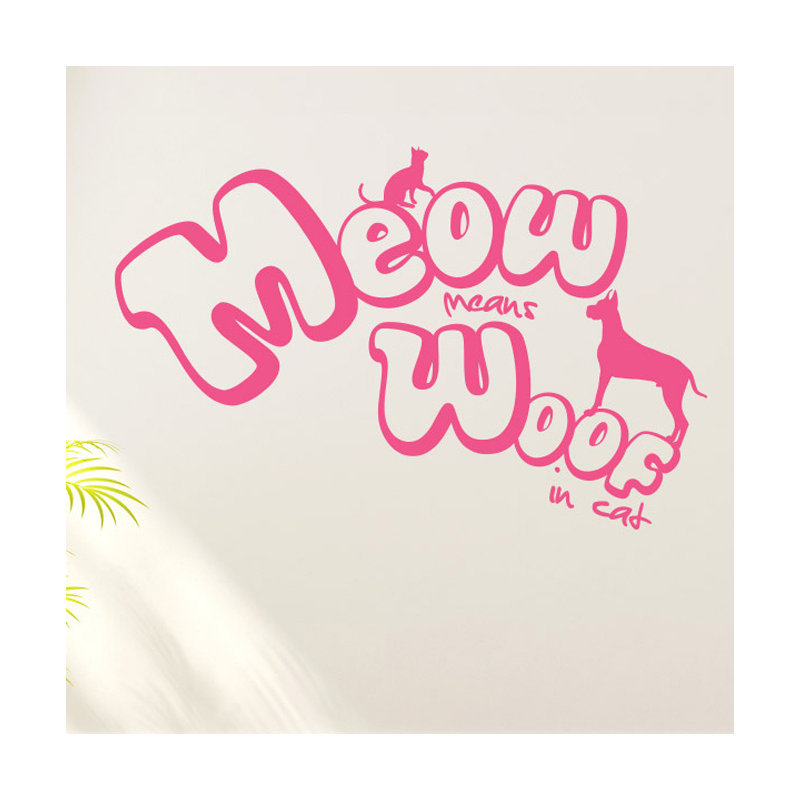 Non-Wall Damaging Wall Decal, Pink, Large