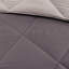 Édredon gris réversible 3 m, 2 taies décoratives, chaleur pour oreiller-117329238