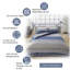 Geometric Polycotton Duvet Cover Set with Pillowcases - Lightweight Bedding in Single, Double & King Standard UK-1233386860-1233386863