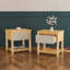 Ensemble de base de lit moderne avec 2 tables de chevet, lit plateforme en bois avec tête de lit et tables de chevet assorties pour la chambre à coucher-708450914-708450925