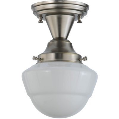 Plafonnier semi-encastré 7 po 1-light scolaire simple