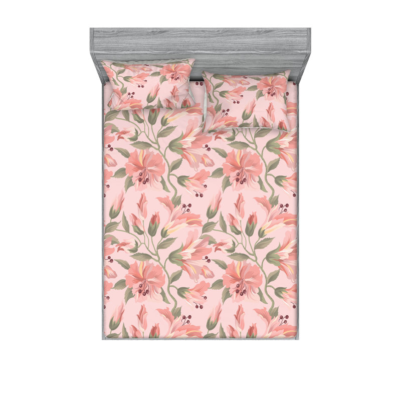 Drap-housse et taie décorative Ambesonne, Ensemble de draps très grand californien avec 2 t
