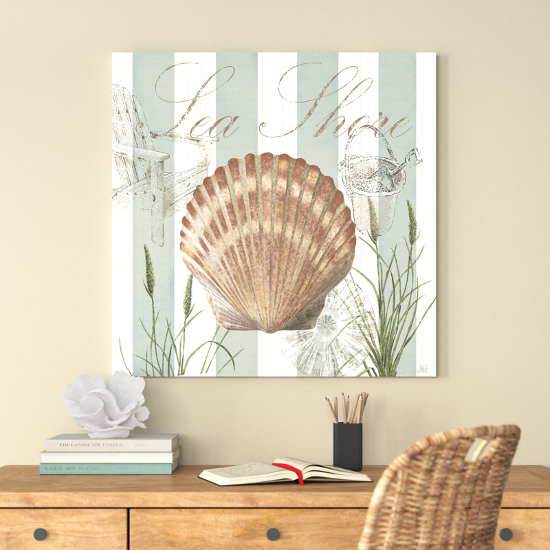Coquillages au bord de la mer II, H 36 po x l 36 po x P 1,25 po