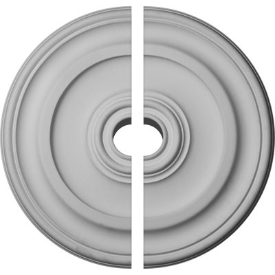 Endurathane Kepler Traditional Ceiling Medallion, 23 5/8"OD x 1 3/4"P (For Canopies up to 4 1/2"), Two Piece, Factory Primed