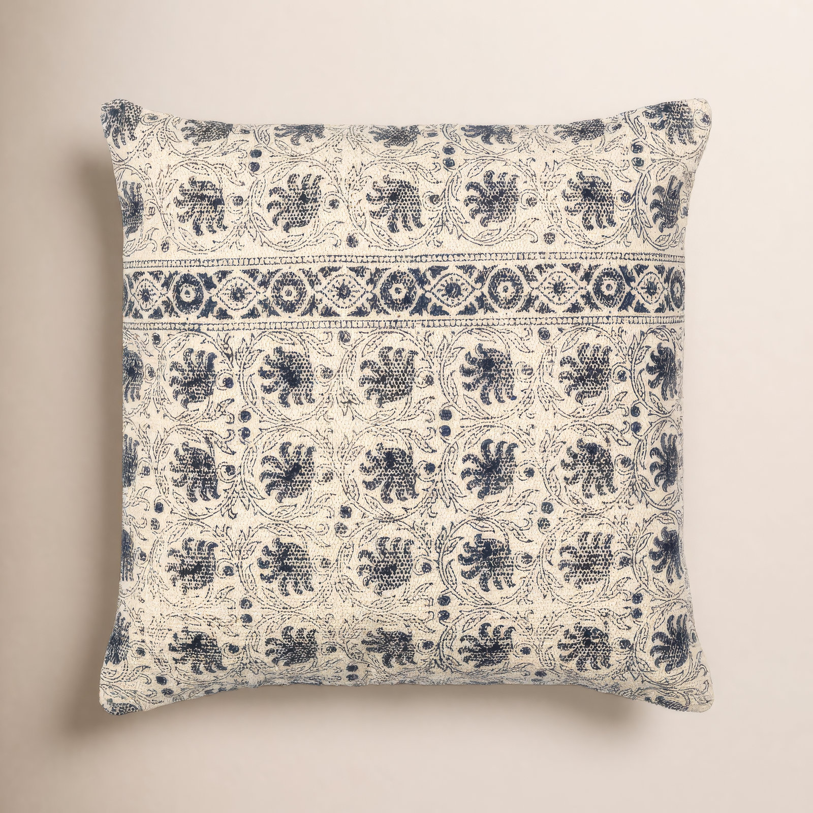 Sabra Floral Cotton Pillow Cover, 20" x 20"