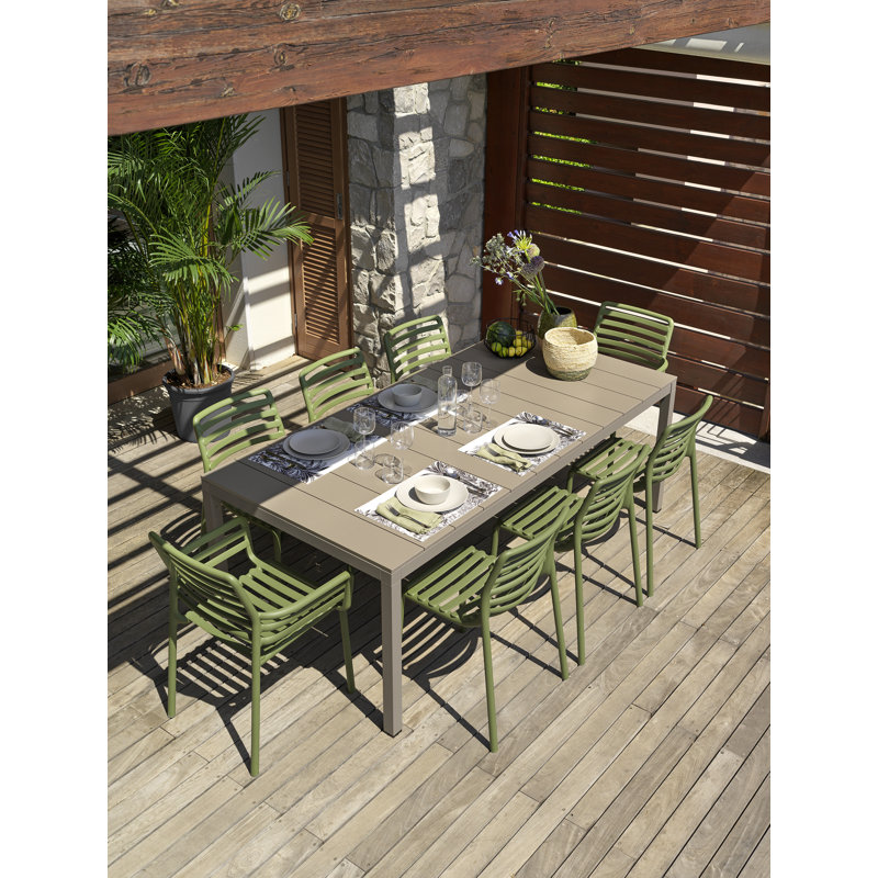 Doga Outdoor Dining Side Chair, Tabacco