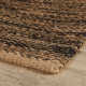 Striped Black/Natural Handwoven Jute Rug