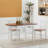 55" Solid Wood Kitchen Table, Drop Leaf Tables For Small Spaces, Folding Dining Table, Brown