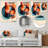 Orange Geometric Rhythms III - Modern Geometric Metal Wall Decor-917561775
