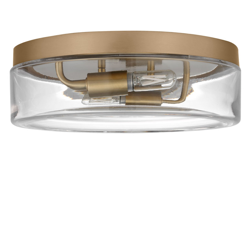 Rhett 12 Flush Mount, No, Satin Brass