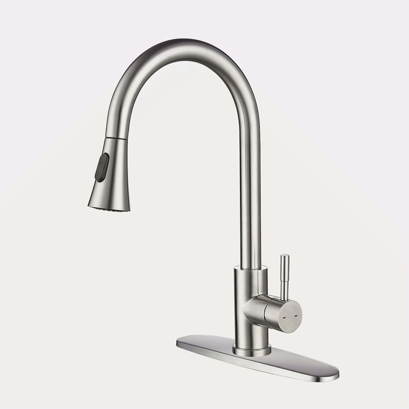 Kitchen Faucet With Pull Out Spraye, Brushed Nickel