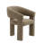 Upholstered Barrel Dining Arm Chair-1622306068