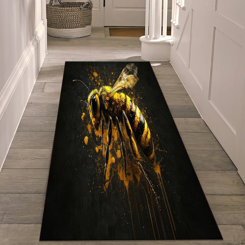 Chic Non-Woven Soft Type Printed Rug with Intricate Floral and Geometric Patterns for a Stylish and Cozy Home Interior
