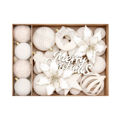38PCS Christmas Ornaments - Velvet Balls for Christmas Decorations/Xmas Tree/Parties/Holidays