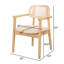 Chaises de salle à manger en PE avec assise rembourrée et structure en bois PE-125490483-118705389