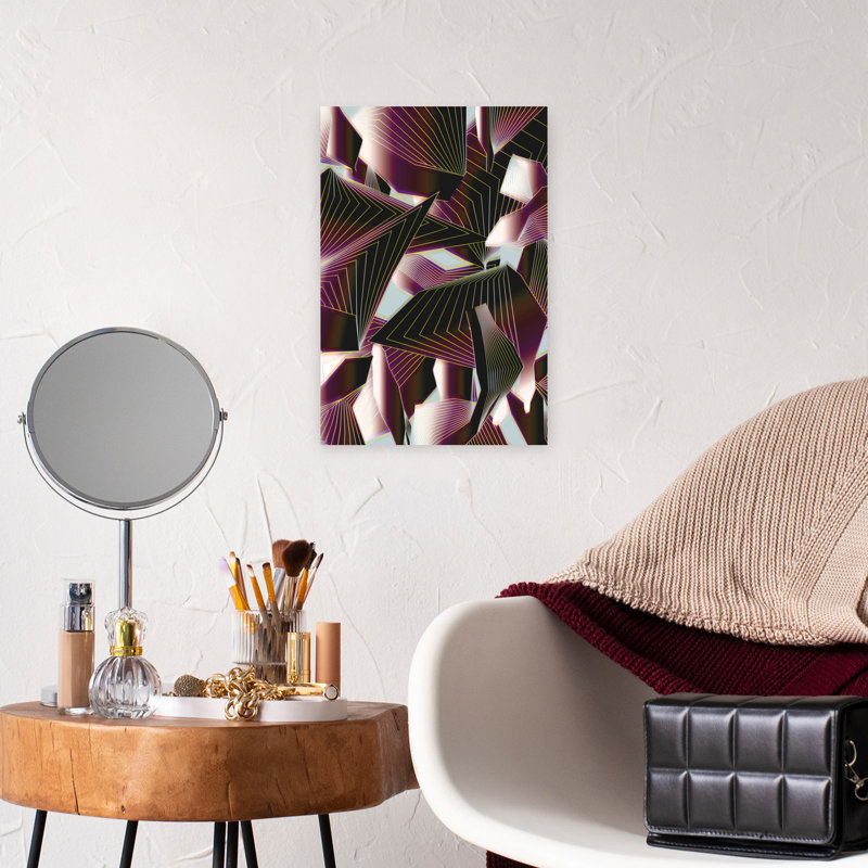 Art contemporain abstrait Magnolia, H 12 po x l 8 po