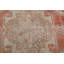Tapis turc vintage en laine Oushak vert délavé parfait pour les espaces de cuisine