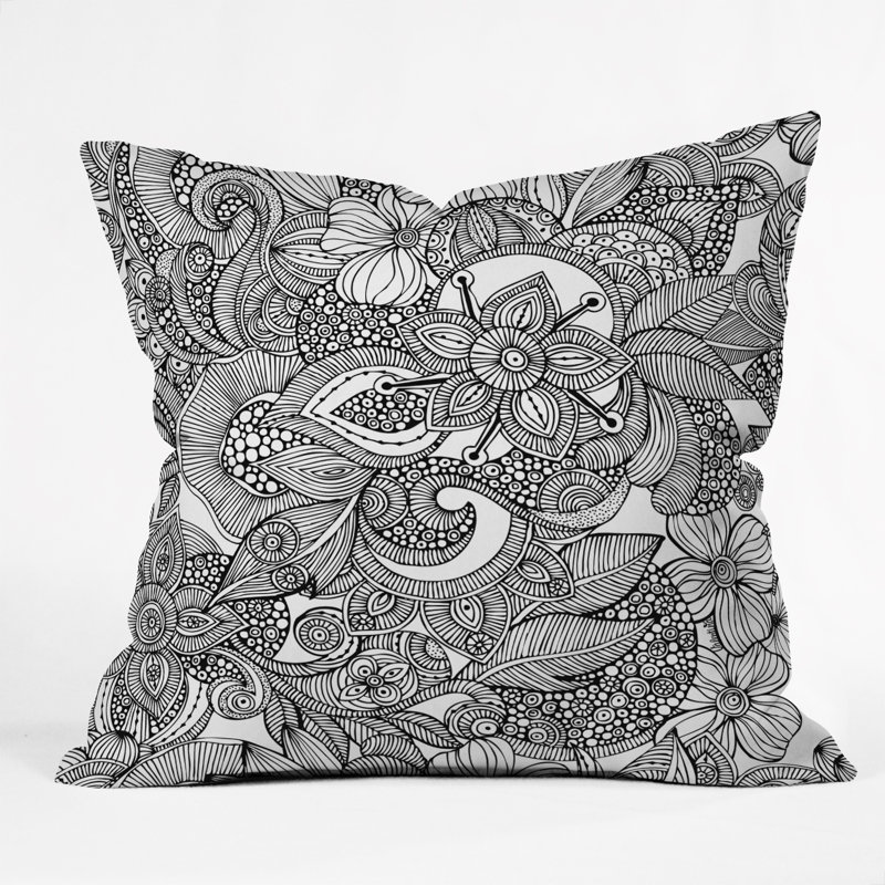 Doodles Throw Pillow, 16" x 16"