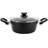 Oster Connelly 7 Piece Textured Nonstick Aluminum Cookware Set in Black