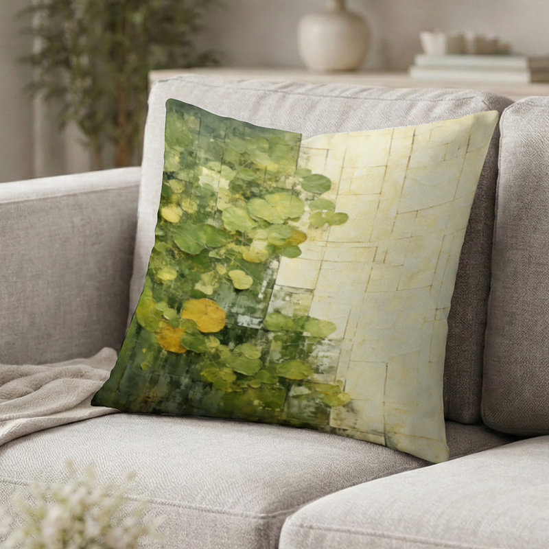 Coussin décoratif vert Maysonet, H 16 po x l 16 po