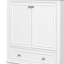 Ensemble de meuble-lavabo 30 po avec lavabo, armoire de salle de bain multifonctionnelle avec portes et tiroir, structure solide et panneau de fibres à densité moyenne