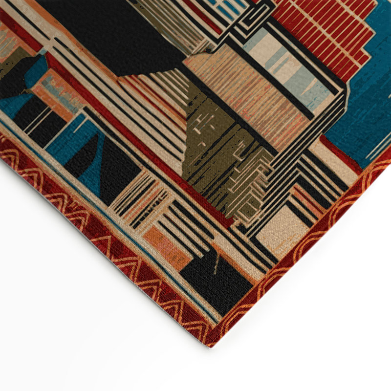 Tapis intérieur et extérieur ArtDeco, Rectangulaire 3 pi x 5 pi