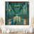 Toile avec cadre flottant brun