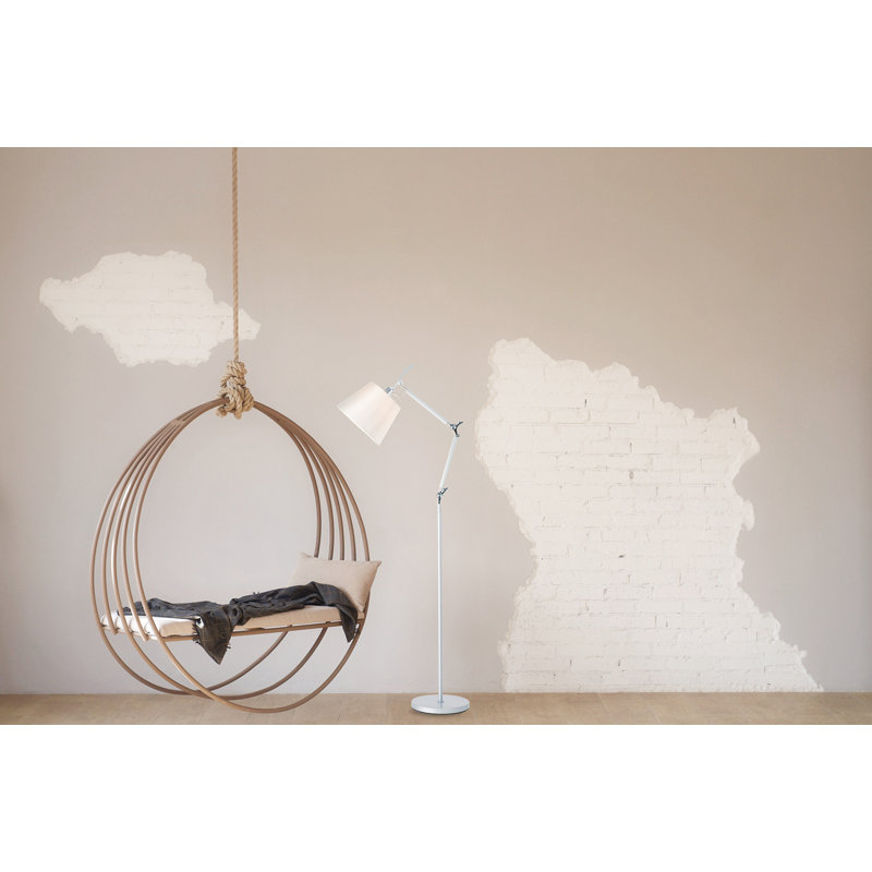 Dankfried 165cm Silver Swing Arm Floor Lamp